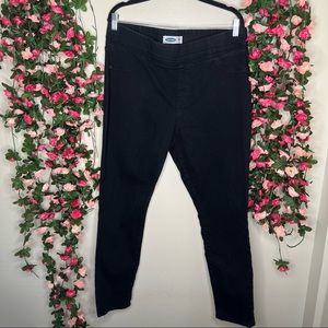 Old Navy Black Denim Super Skinny Mid Rise Jean Jeggings Womens Plus Size 16